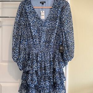 Express blue dress size L new with tags